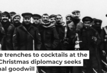 British and German troops observe a temporary truce on Christmas Day 1914. Daily Mirror/Mirrorpix via Getty Images